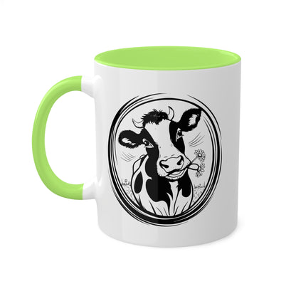 Cute Cow - Simple & Stylish - 11oz Colorful Mug