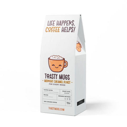 Toasty Mugs Midnight Caramel Roast Coffee Blend (Medium-Dark Roast)