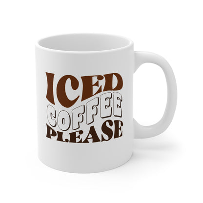 Iced Coffee Please Cute 11 oz Retro Style Coffee Mug