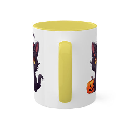 Cute Kawaii Kitty Cat - 11oz Colorful Halloween Mug