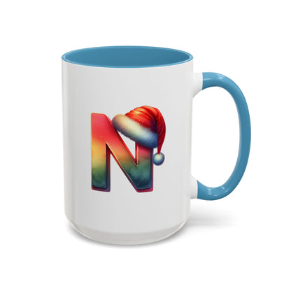 Taza con la letra "N" del alfabeto navideño (11, 15 oz)