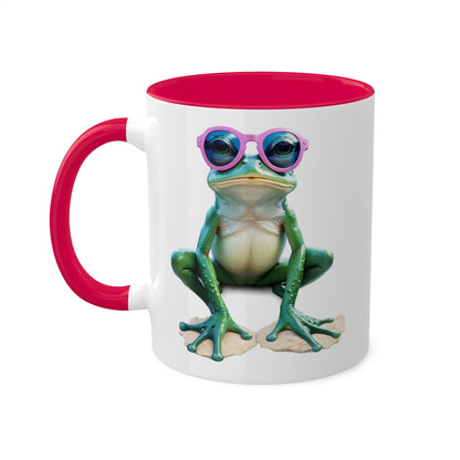 Adorable Little Frog With Sunglasses - 11oz Colorful & Fun Mug