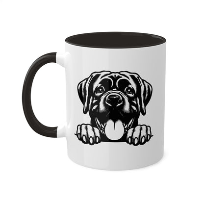 Taza de café con cara de perro mastín, regalo, taza colorida de 11 oz