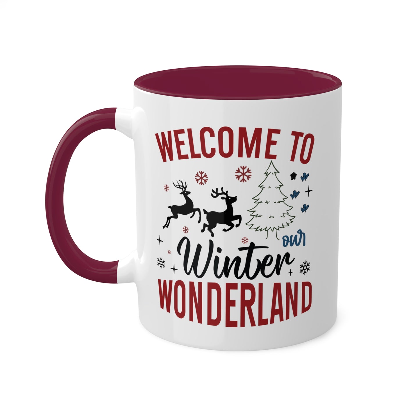 Welcome To Our Winter Wonderland - 11 oz Colorful Christmas Gift Mug