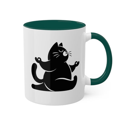 Peaceful Yoga Cat - 11oz Colorful & Fun Mug