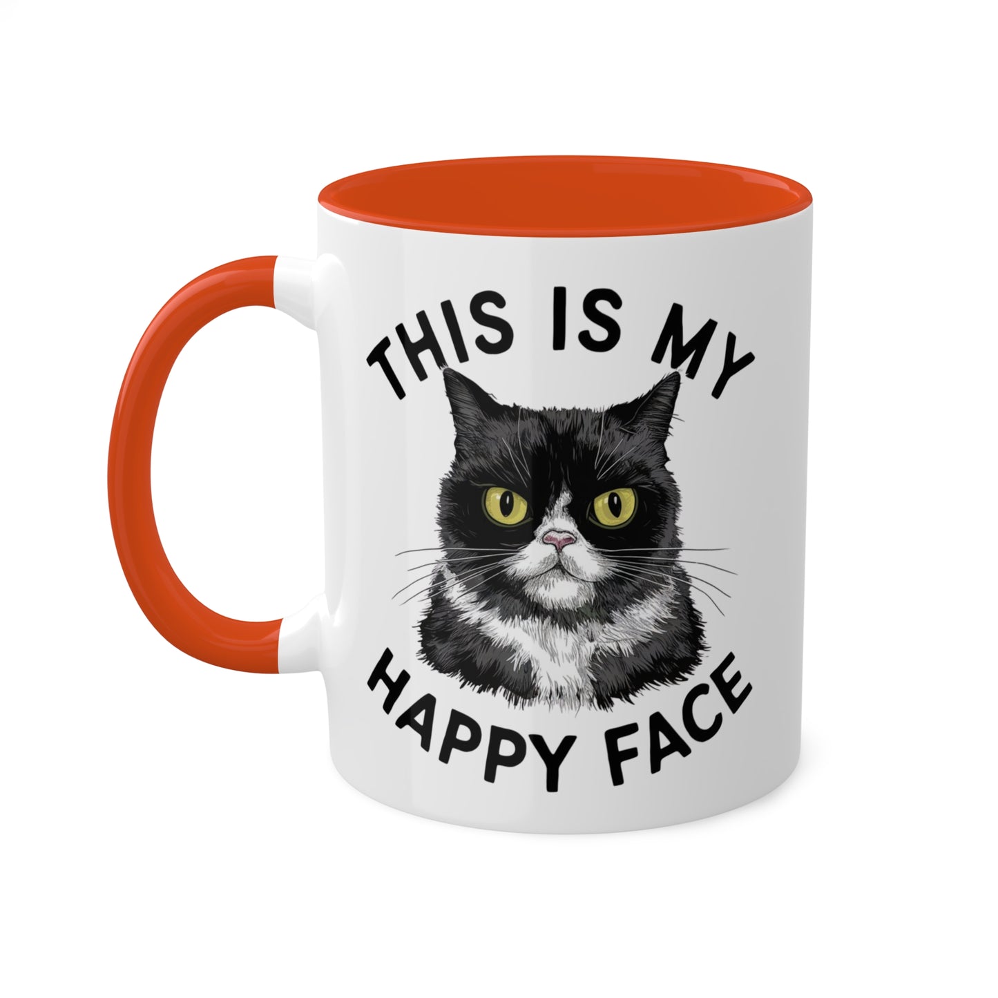 This Is My Happy Face - 11 oz Colorful Coffee Mug