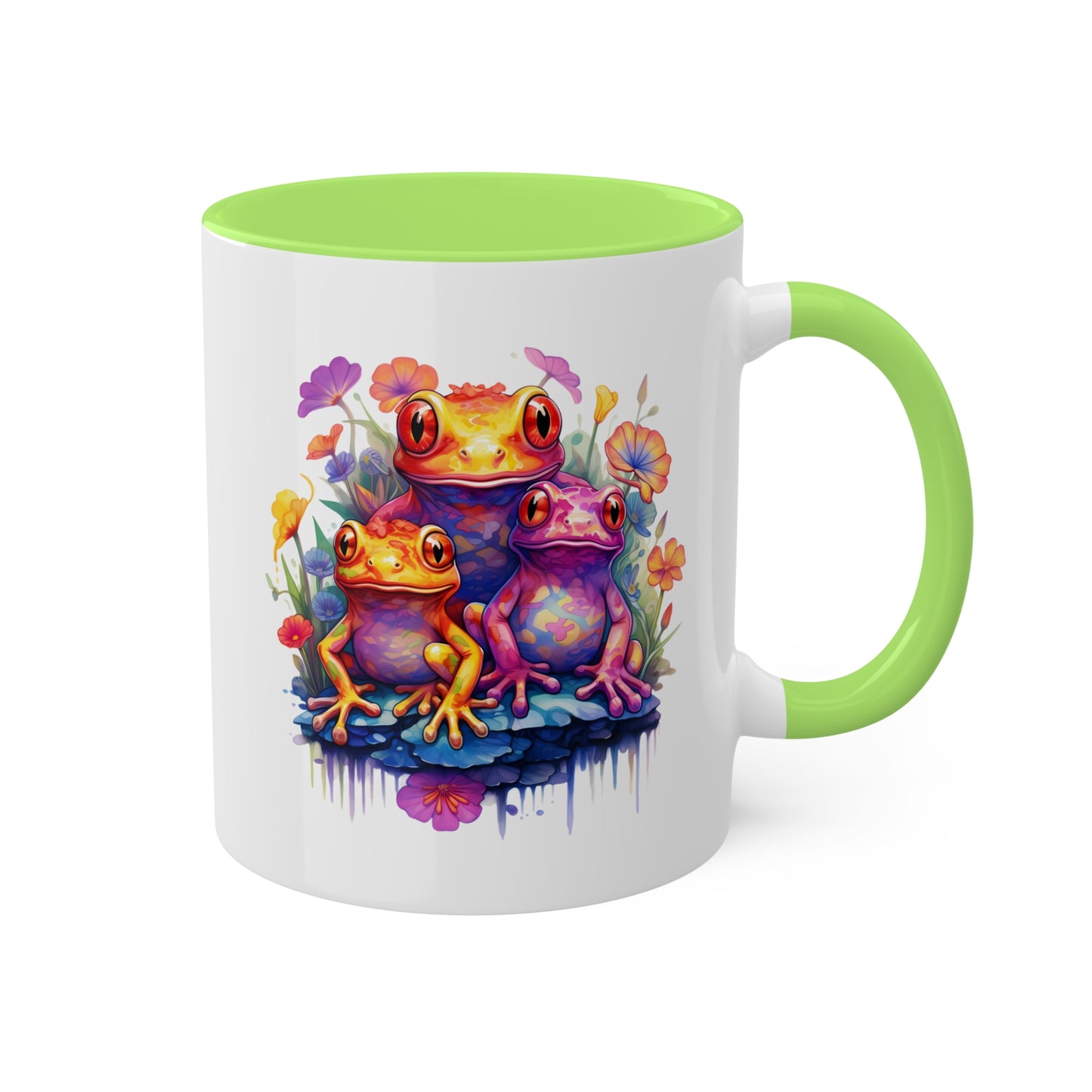 Three Cute Little Frogs - 11oz Colorful Coffee Mug