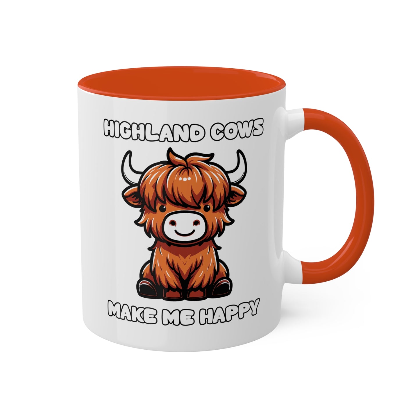 Highland Cows Make Me Happy - 11oz Colorful Mug