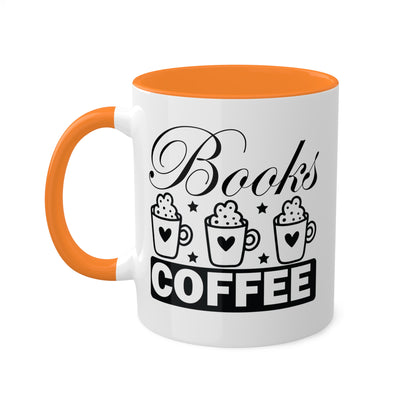 Books & Coffee Please - 11oz Colorful Mug