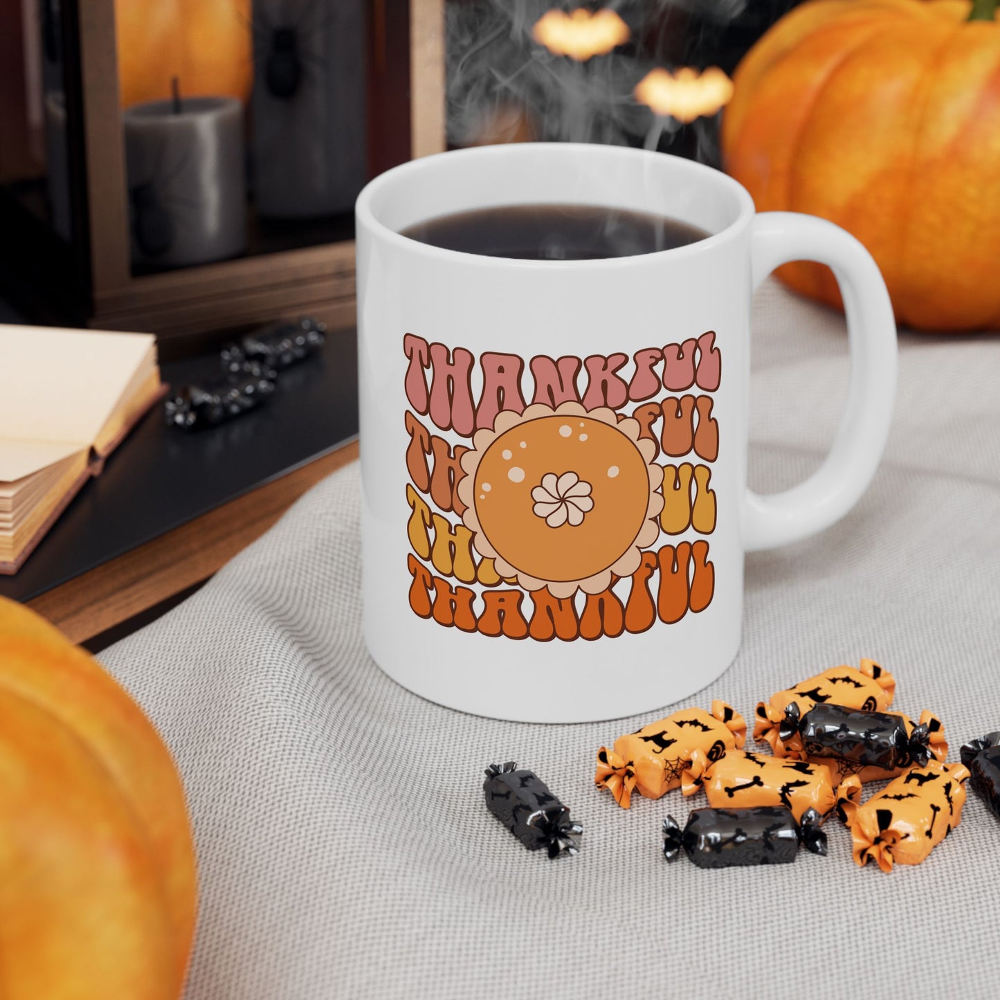 Thankful - Fall Thanksgiving Coffee Gift Mug (11oz, 15oz)