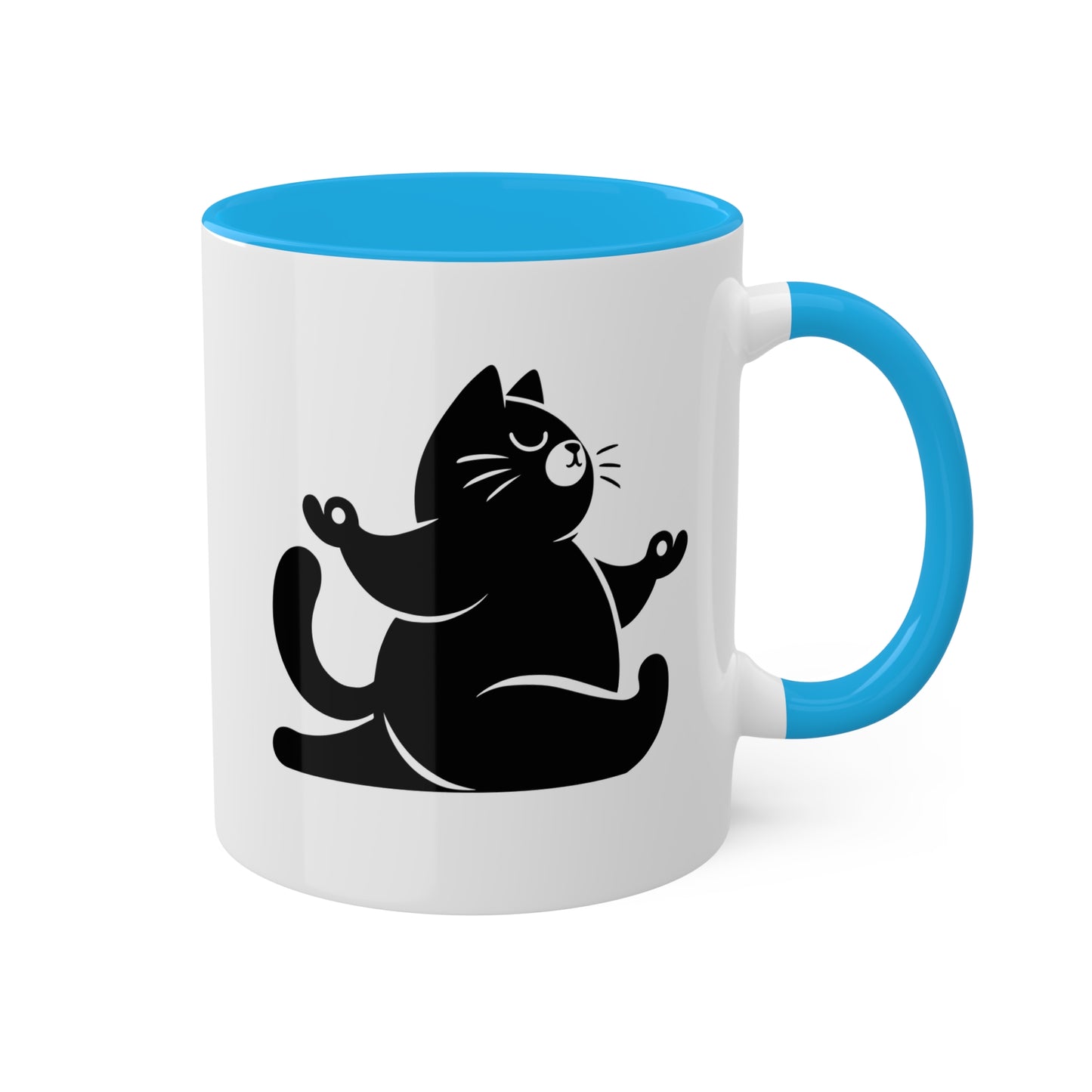 Peaceful Yoga Cat - 11oz Colorful & Fun Mug