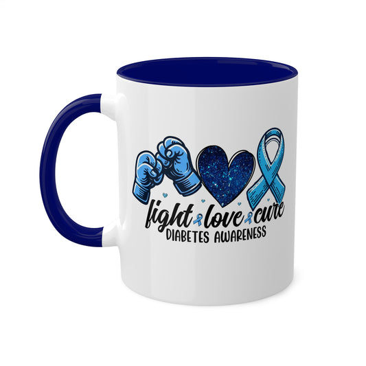 "Light Love Cure" Diabetes Awareness Coffee Mug, 11 oz