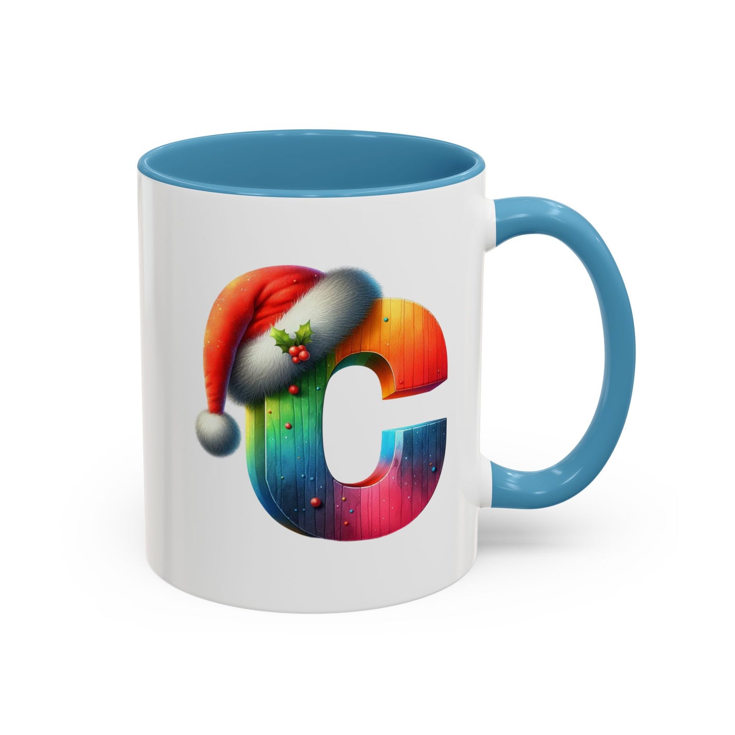 "C" Christmas Alphabet Letter - Holiday Gift Mug (11, 15oz)