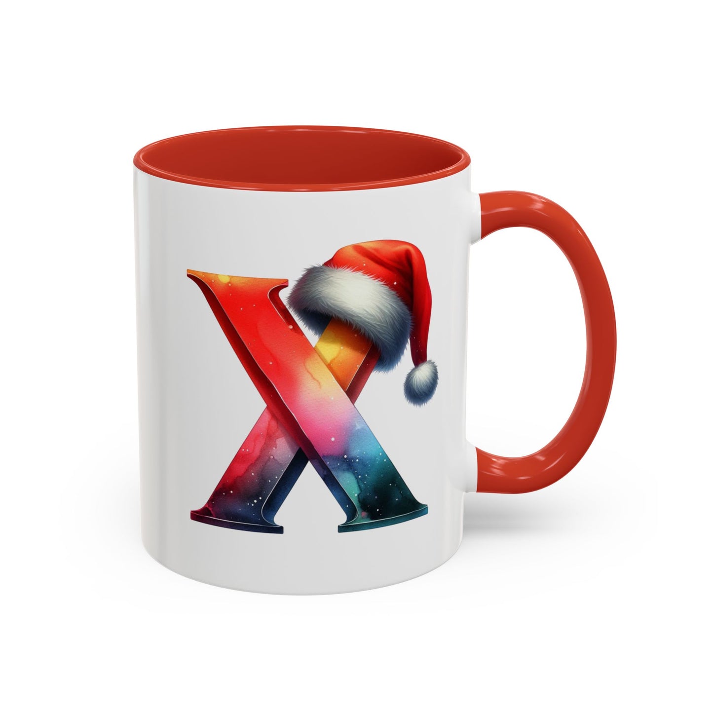 Taza con la letra "X" del alfabeto navideño (11, 15 oz)