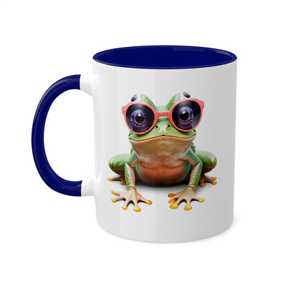 Cute & Funny Little Frog With Sunglasses - 11oz Colorful & Funny Mug