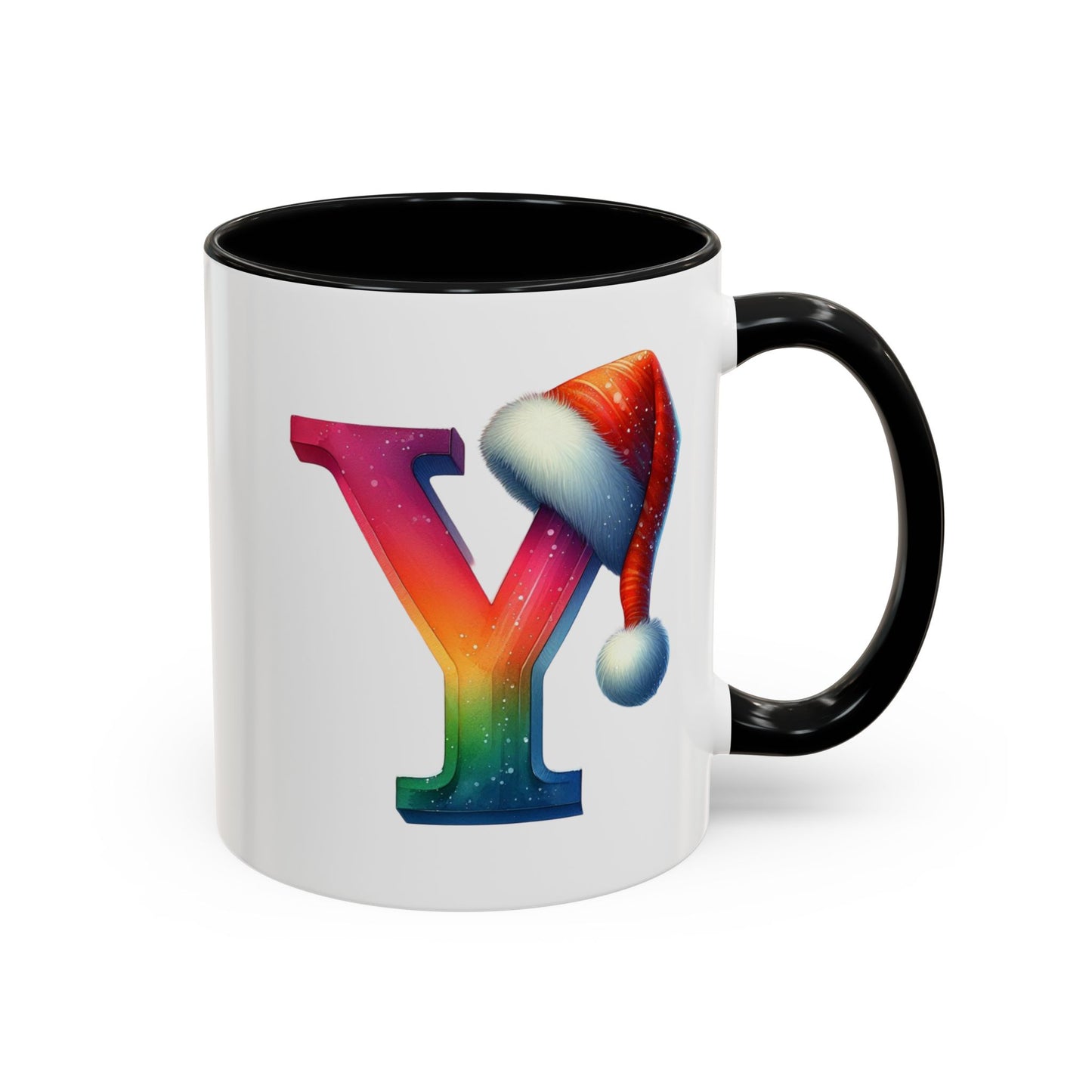 "Y" Christmas Alphabet Letter - Holiday Gift Mug (11, 15oz)