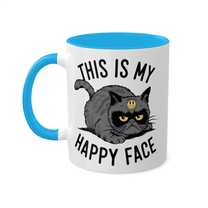 Esta es mi cara feliz - Taza de café colorida de 11 oz