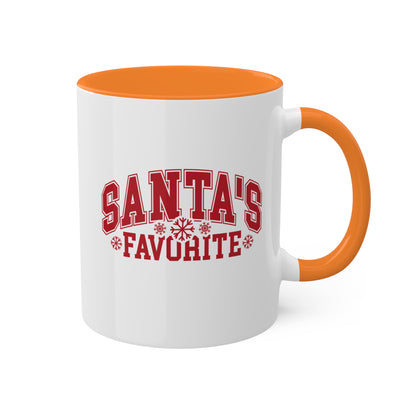 Taza de regalo navideña de 11 oz con el favorito de Santa