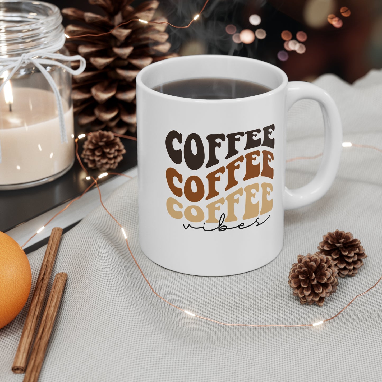 Coffee Vibes - 11 oz Retro Style Coffee Mug