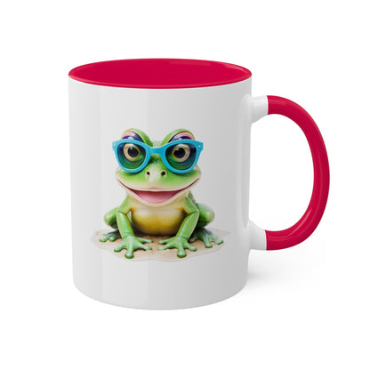 Cute Little Frog With Glasses - 11oz Colorful & Funny Mug