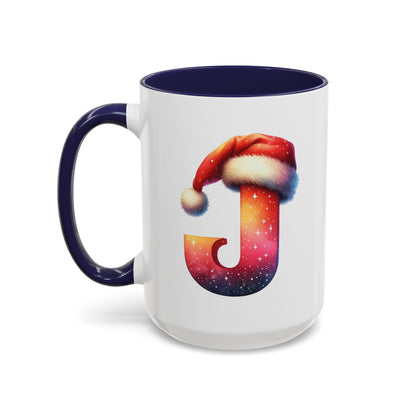 "J" Christmas Alphabet Letter - Holiday Gift Mug (11, 15oz)