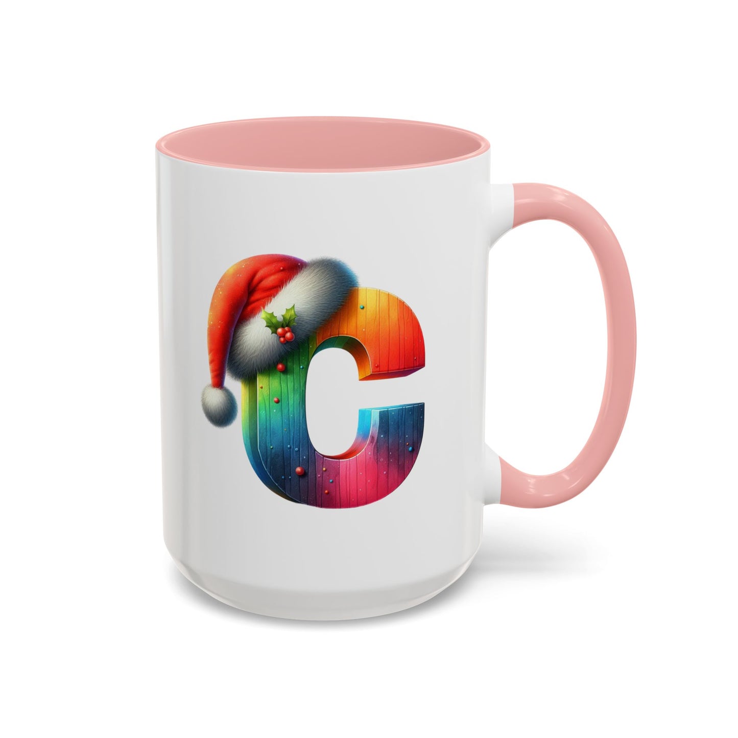 "C" Christmas Alphabet Letter - Holiday Gift Mug (11, 15oz)