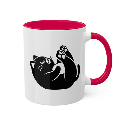 Cute Yoga Kitten Stretching - 11oz Colorful Mug