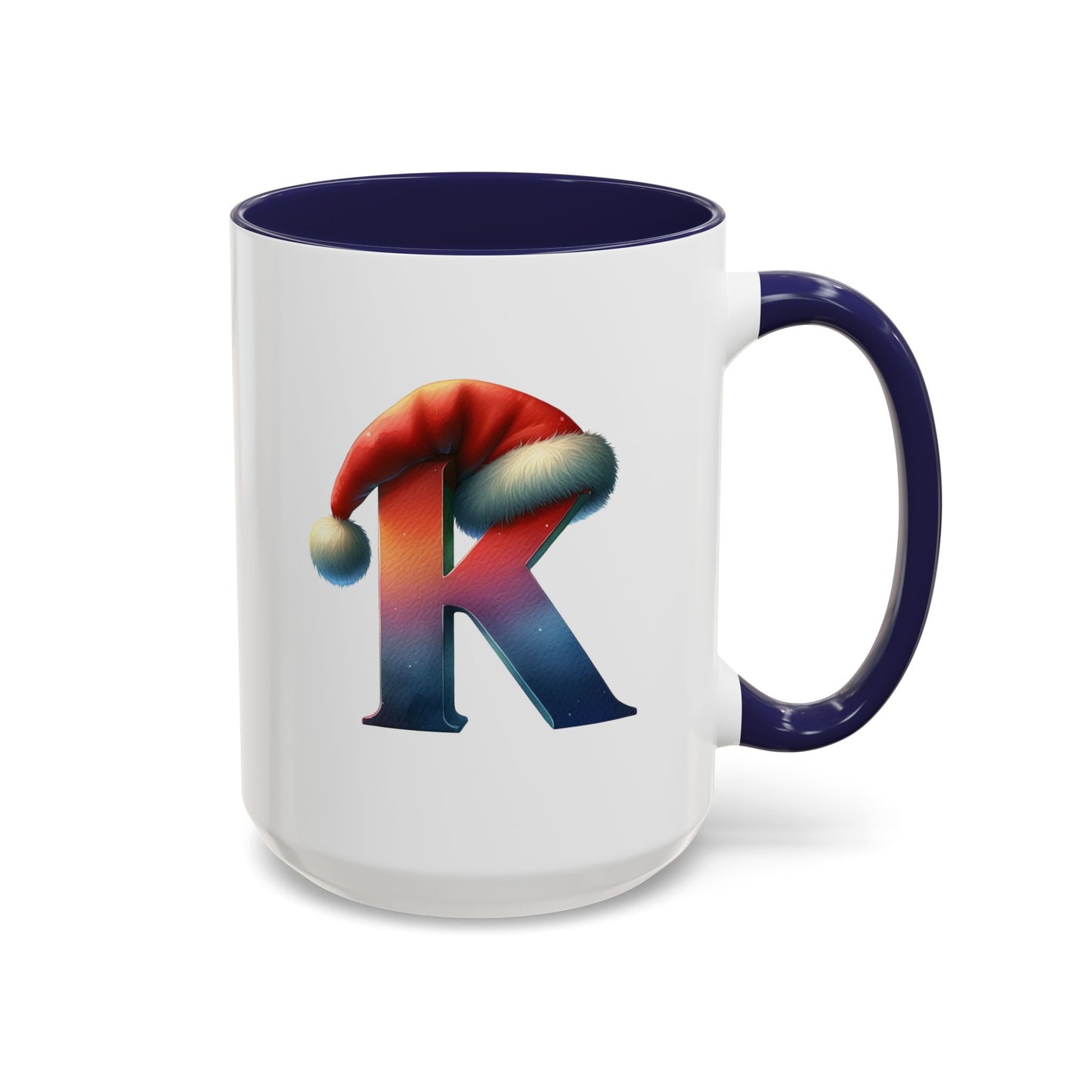 Taza con la letra "K" del alfabeto navideño (11, 15 oz)