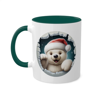 Lindo oso polar navideño: taza de regalo navideña de 11 oz