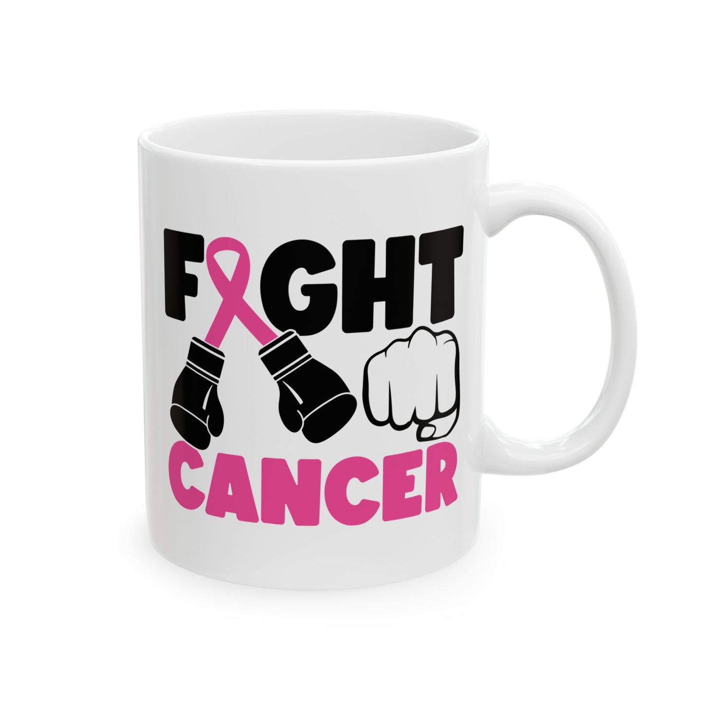 Fight Cancer - Pink Breast Cancer Awareness Coffee Mug (11oz, 15oz)