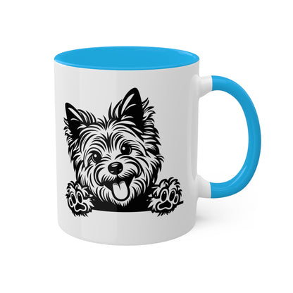 Taza de café con cara de perro terrier australiano, regalo, taza colorida de 11 oz