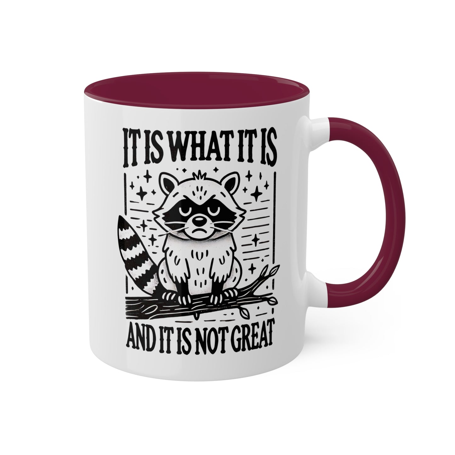 It Is What It Is And It Is Not Great With Adorable Raccoon - 11oz Colorful Mug