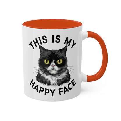 This Is My Happy Face - 11 oz Colorful Coffee Mug