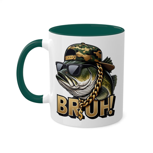 Bruh Fish With Sunglasses - 11oz Colorful Fun Gift Mug