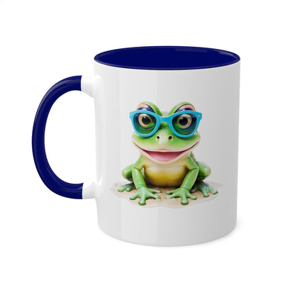 Cute Little Frog With Glasses - 11oz Colorful & Funny Mug