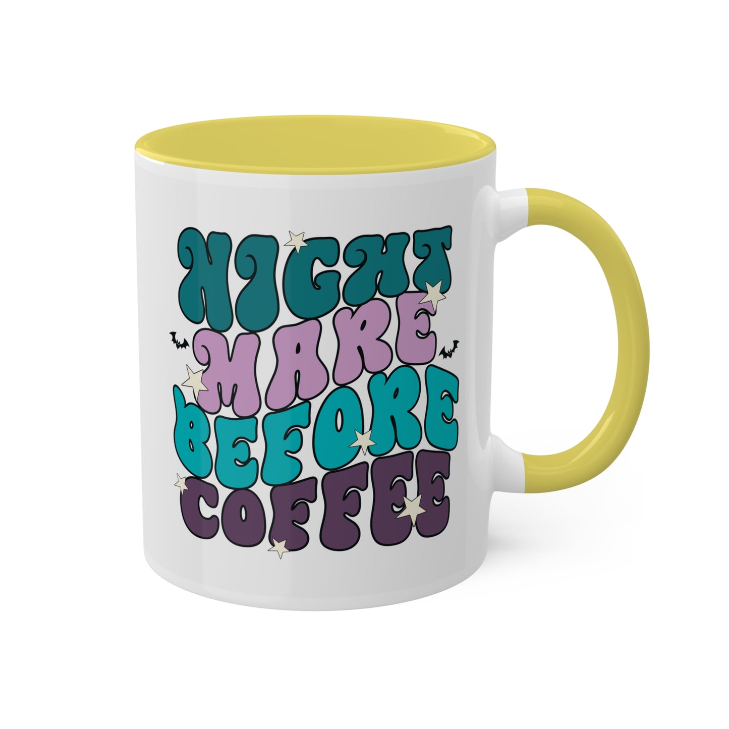 Nightmare Before Coffee - 11oz Colorful & Fun Halloween Mug - Retro Style