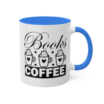 Books & Coffee Please - 11oz Colorful Mug