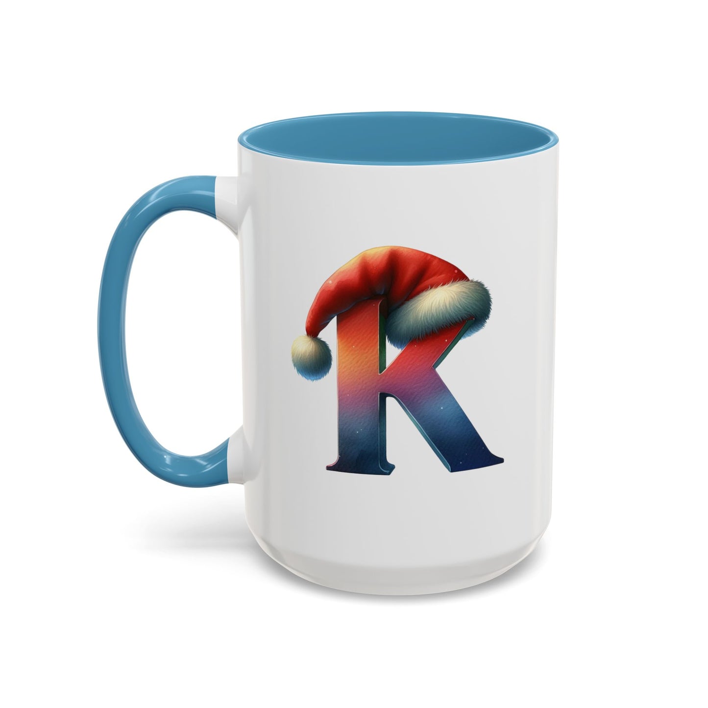 Taza con la letra "K" del alfabeto navideño (11, 15 oz)