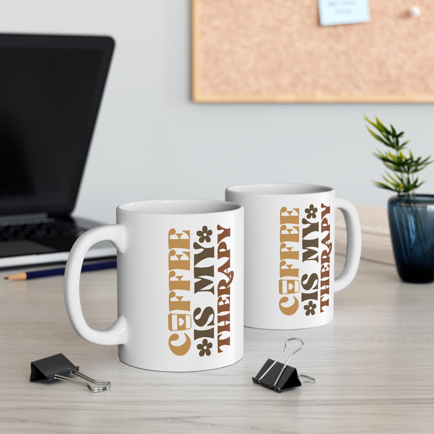 Coffee Is My Therapy 11 oz Retro Style Coffee Mug