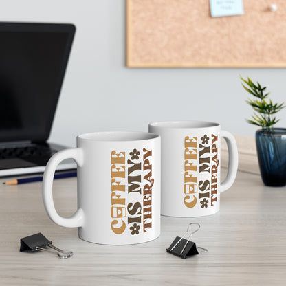 Coffee Is My Therapy 11 oz Retro Style Coffee Mug