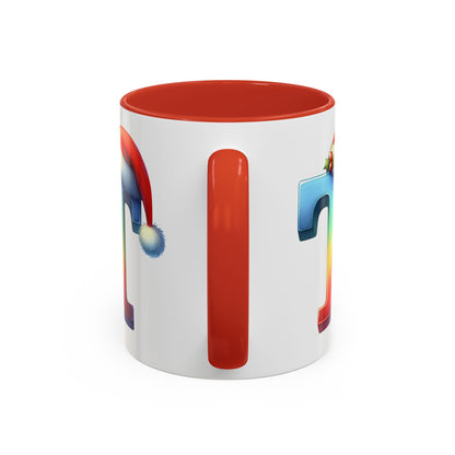 "T" Christmas Alphabet Letter - Holiday Gift Mug (11, 15oz)