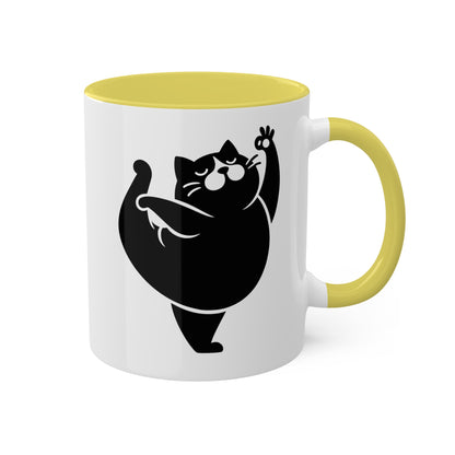 Cute Yoga Cat Pose - 11oz Colorful Mug