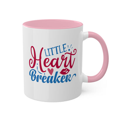 Little Heart Breaker - Taza colorida de 11 oz para el Día de San Valentín