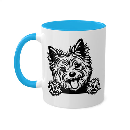 Taza de café con cara de perro terrier australiano, regalo, taza colorida de 11 oz