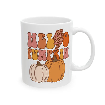 Hello Pumpkin - Fall Thanksgiving Coffee Gift Mug (11oz, 15oz)