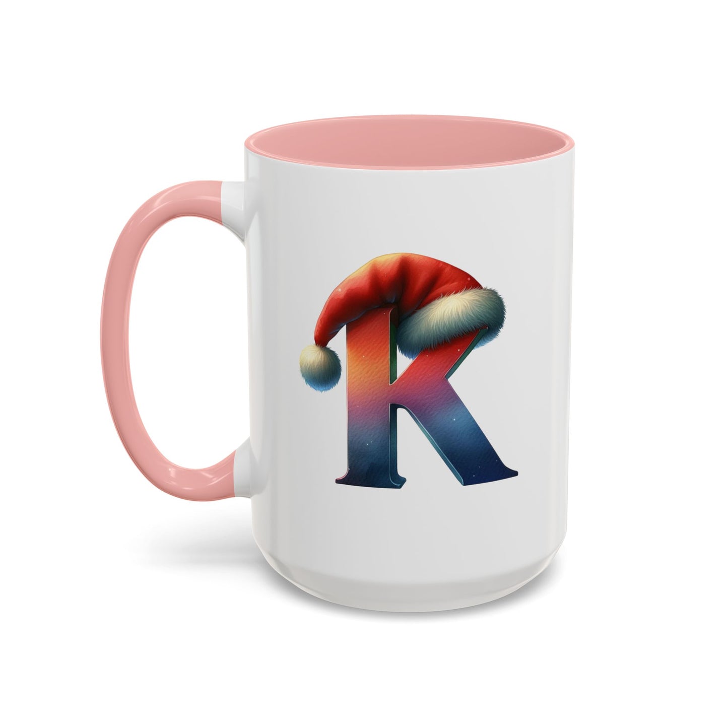 Taza con la letra "K" del alfabeto navideño (11, 15 oz)