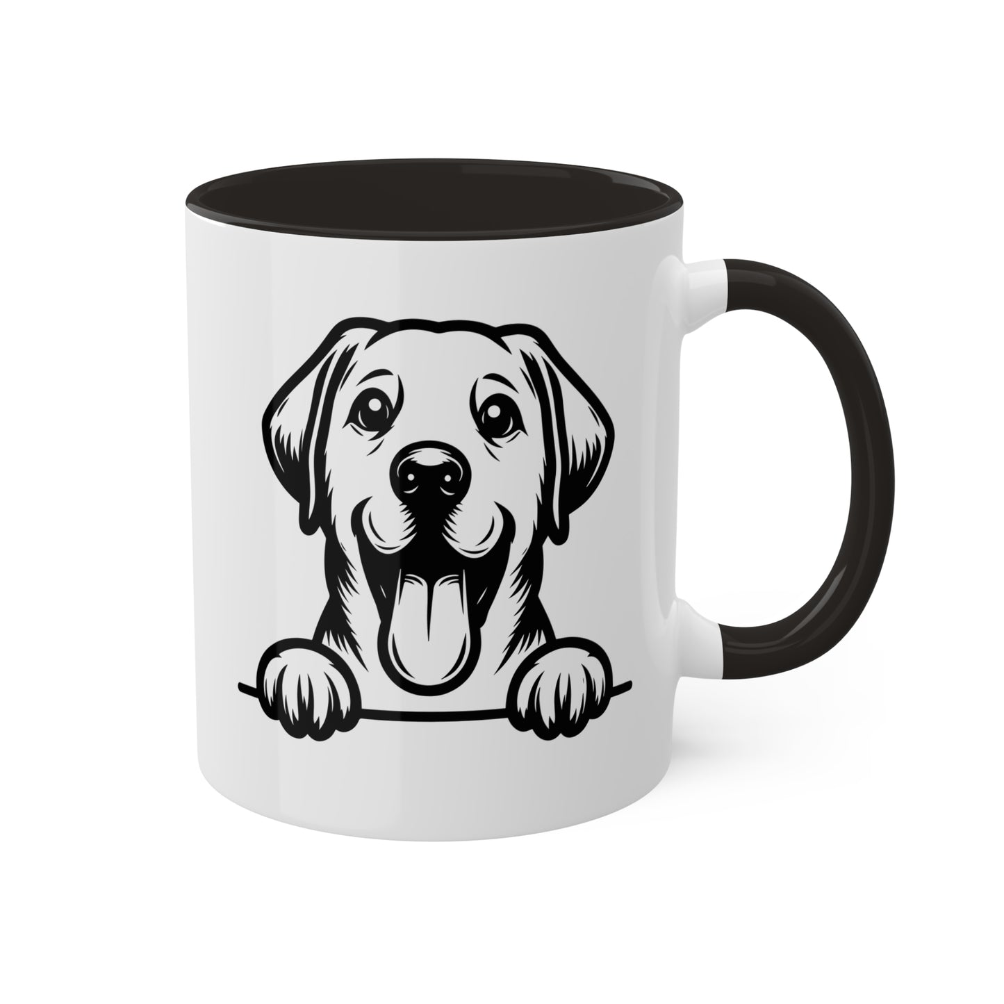 Taza de café con cara de perro Labrador Retriever - Taza colorida de 11 oz