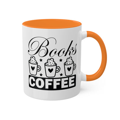 Books & Coffee Please - 11oz Colorful Mug