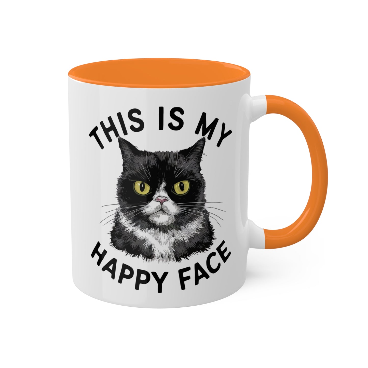 This Is My Happy Face - 11 oz Colorful Coffee Mug