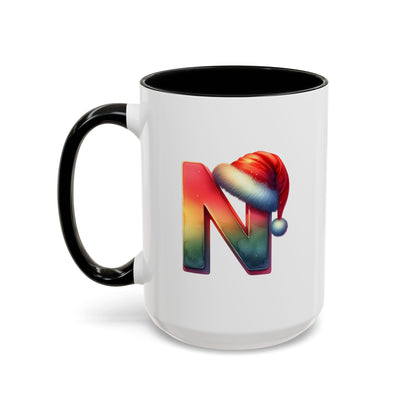 Taza con la letra "N" del alfabeto navideño (11, 15 oz)